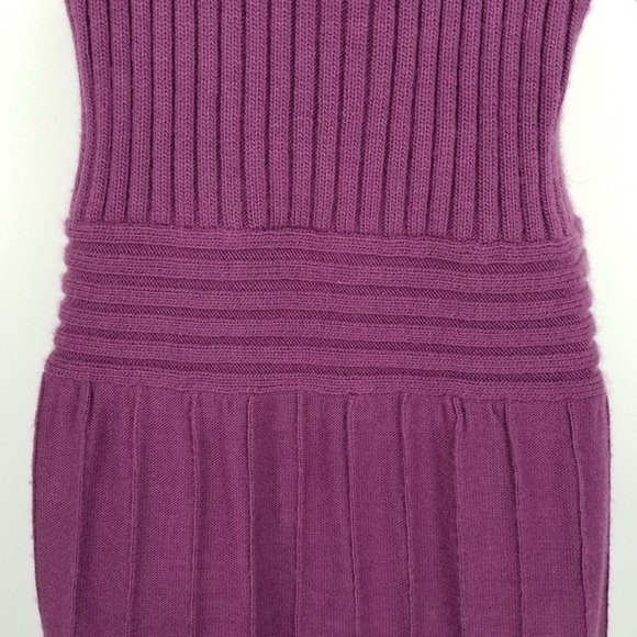Lombaggi Knitwear Women's Purple Angora Polymide/Acrylic Midi Knit Dress Size S - Picture 4 of 10